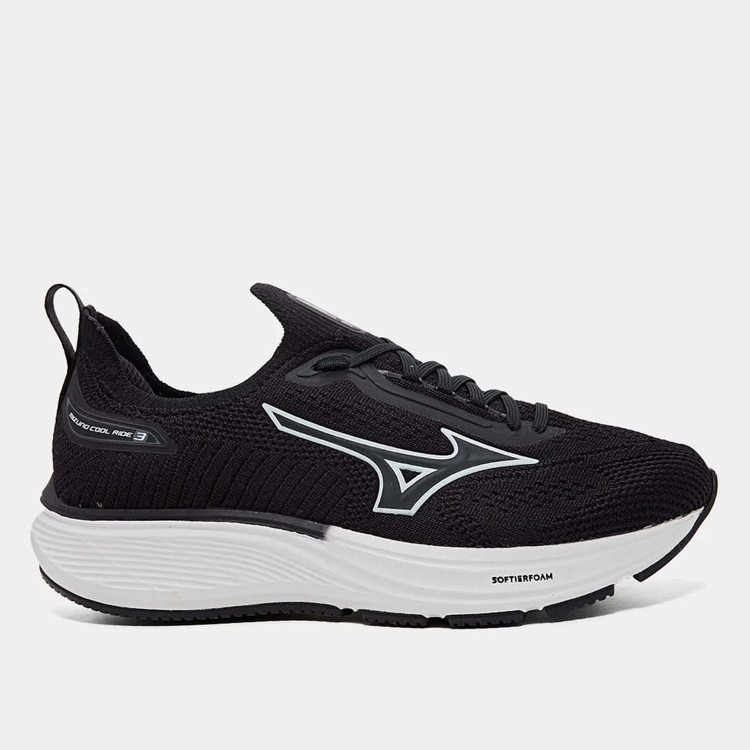 Tênis Mizuno Cool Ride 3 Masculino - Preto+Chumbo - Imagem 1