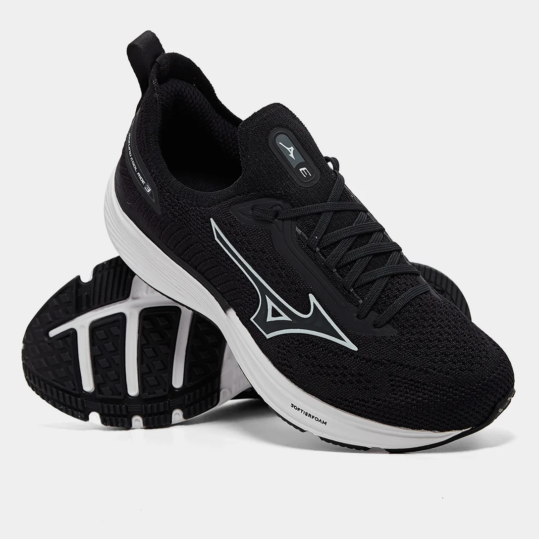 Tênis Mizuno Cool Ride 3 Masculino - Preto+Chumbo - Imagem 2