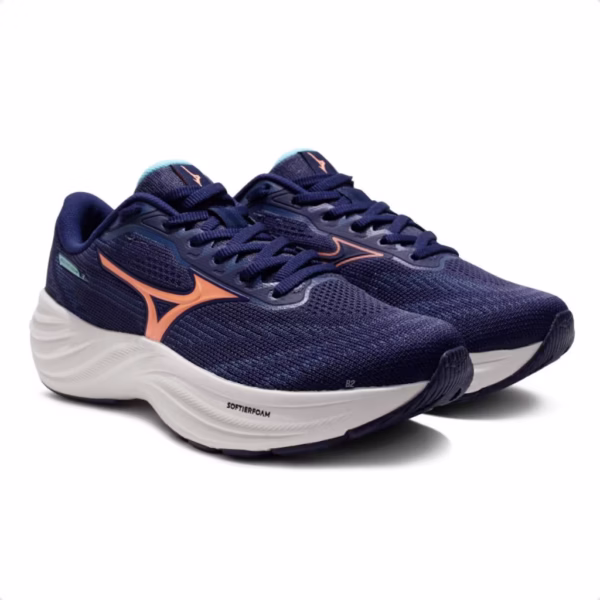 Tênis Mizuno Goya 3 Feminino - Marinho/Papaia
