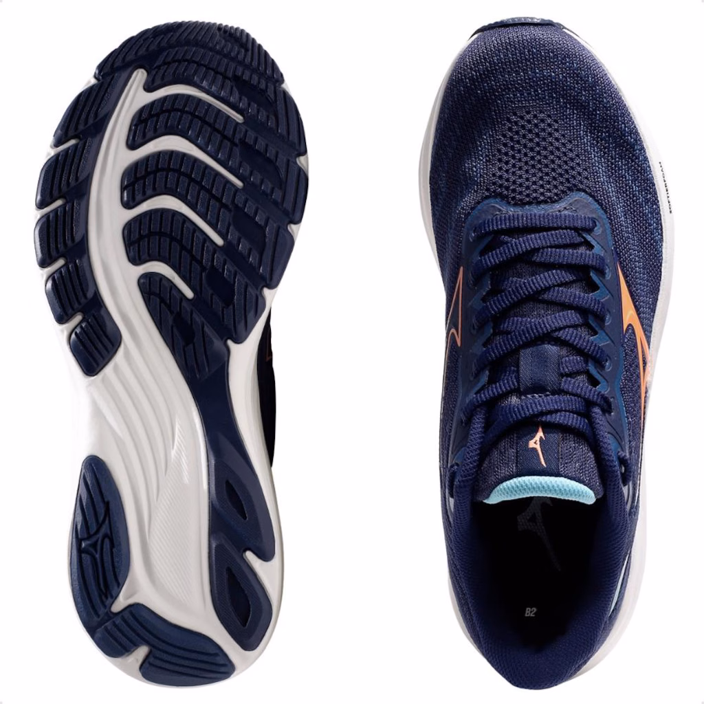 Tênis Mizuno Goya 3 Feminino - Marinho/Papaia - Imagem 5